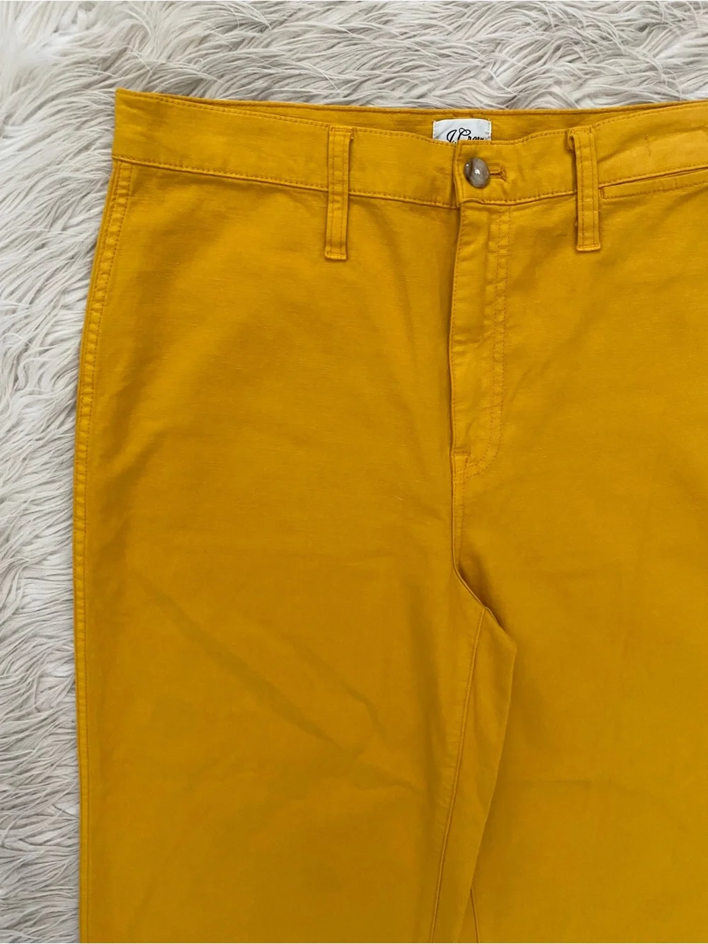 J. Crew Tall Slim Wide Leg Pants Golden Mustard Yellow Business Casual 30T